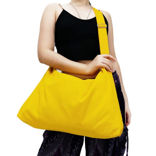 Yellow Canvas Crossbody Bag