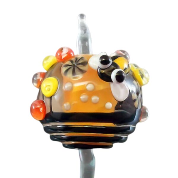 Pikalda : Handmade lampwork 1 bead Bee Yellow SINGLE BEAD SRA